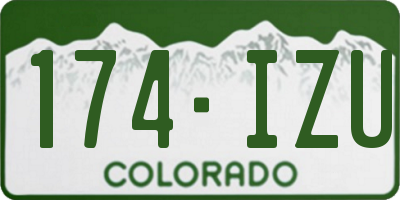 CO license plate 174IZU