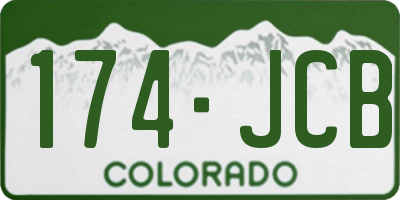 CO license plate 174JCB