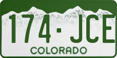 CO license plate 174JCE