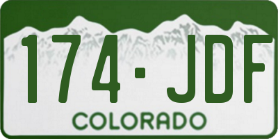 CO license plate 174JDF
