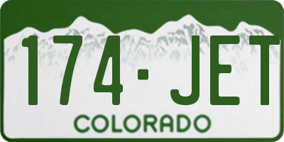 CO license plate 174JET
