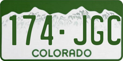 CO license plate 174JGC