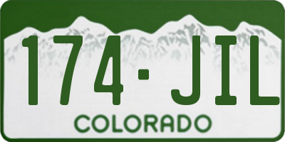 CO license plate 174JIL