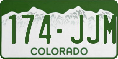 CO license plate 174JJM