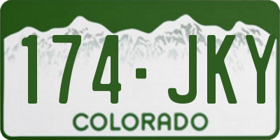 CO license plate 174JKY