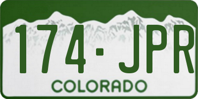 CO license plate 174JPR