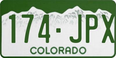 CO license plate 174JPX