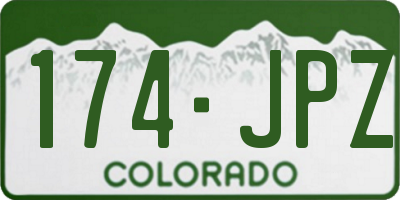 CO license plate 174JPZ