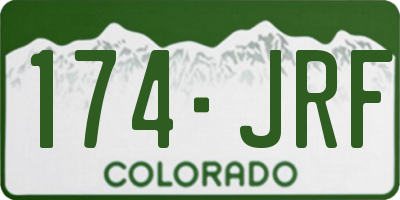 CO license plate 174JRF