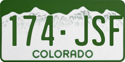 CO license plate 174JSF
