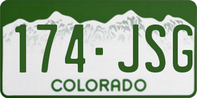CO license plate 174JSG