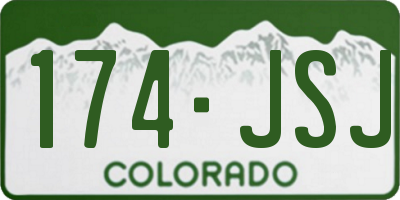 CO license plate 174JSJ