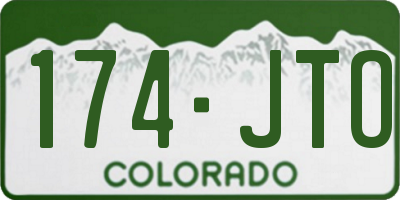CO license plate 174JTO
