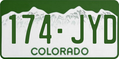 CO license plate 174JYD