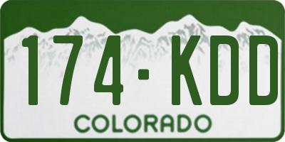 CO license plate 174KDD