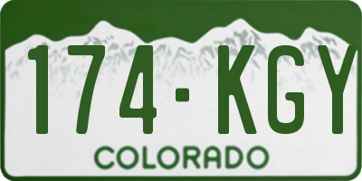 CO license plate 174KGY