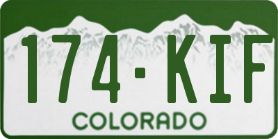 CO license plate 174KIF