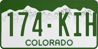 CO license plate 174KIH