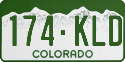 CO license plate 174KLD