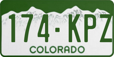 CO license plate 174KPZ