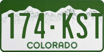 CO license plate 174KST