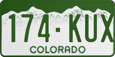 CO license plate 174KUX
