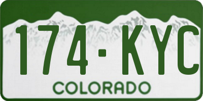 CO license plate 174KYC