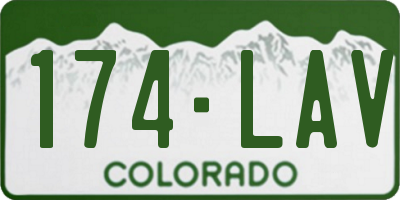 CO license plate 174LAV