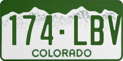 CO license plate 174LBV