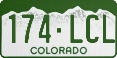CO license plate 174LCL