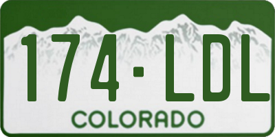 CO license plate 174LDL