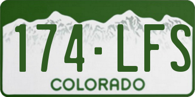 CO license plate 174LFS