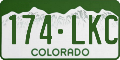 CO license plate 174LKC