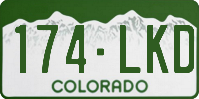 CO license plate 174LKD