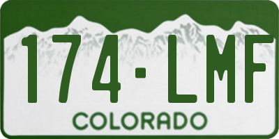 CO license plate 174LMF