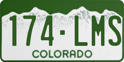 CO license plate 174LMS