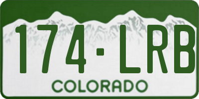 CO license plate 174LRB