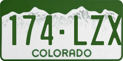 CO license plate 174LZX