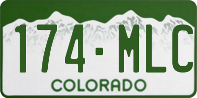 CO license plate 174MLC