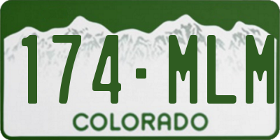 CO license plate 174MLM
