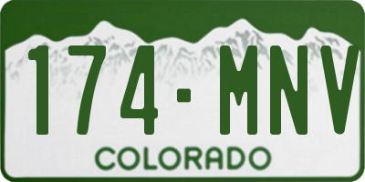 CO license plate 174MNV