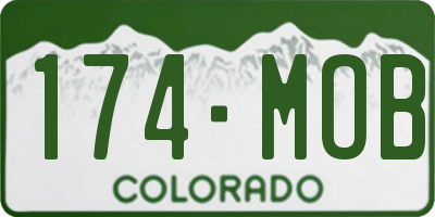CO license plate 174MOB