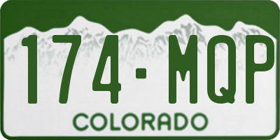 CO license plate 174MQP