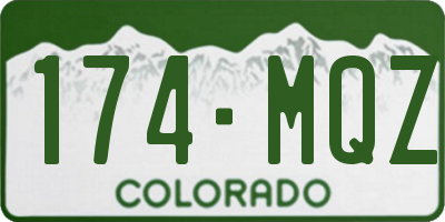 CO license plate 174MQZ