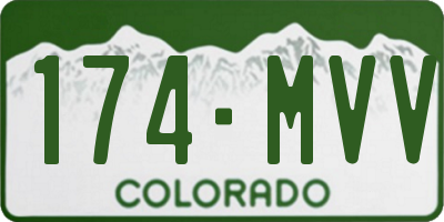 CO license plate 174MVV