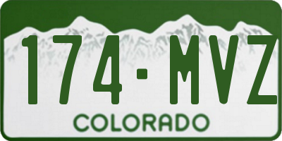 CO license plate 174MVZ