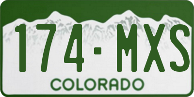 CO license plate 174MXS