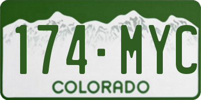CO license plate 174MYC