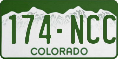 CO license plate 174NCC