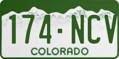 CO license plate 174NCV